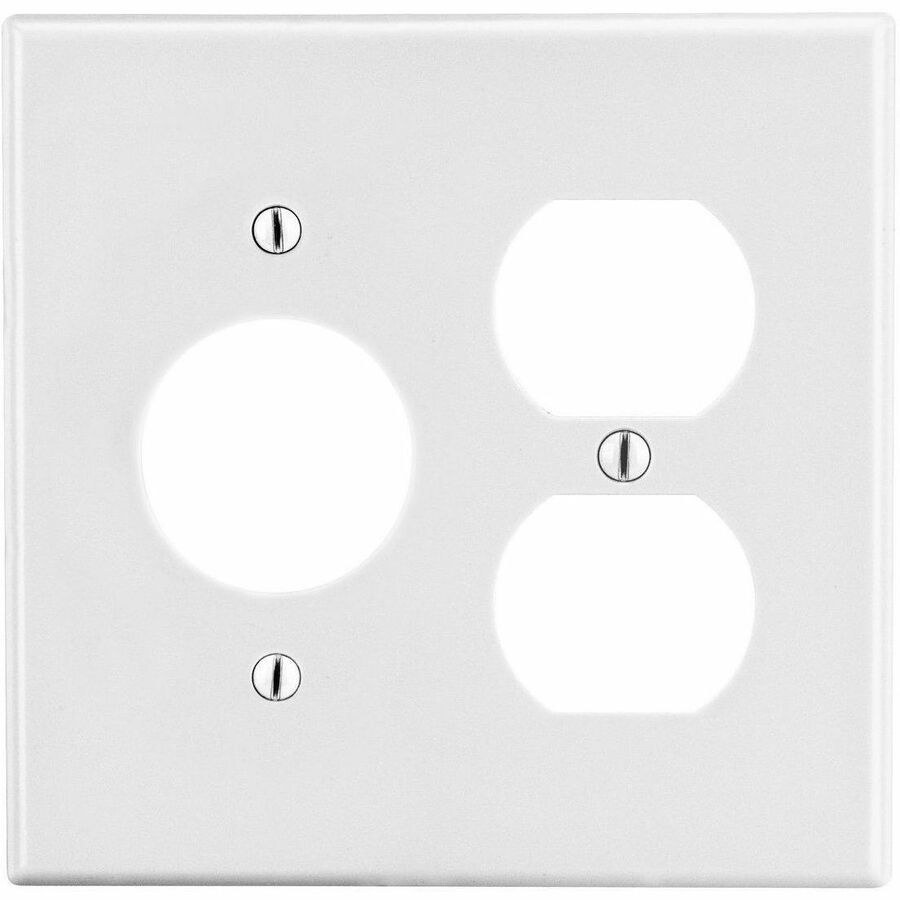 WALLPLATE, 2-G, 1) DUP 1) 1.40 OPNG, WH