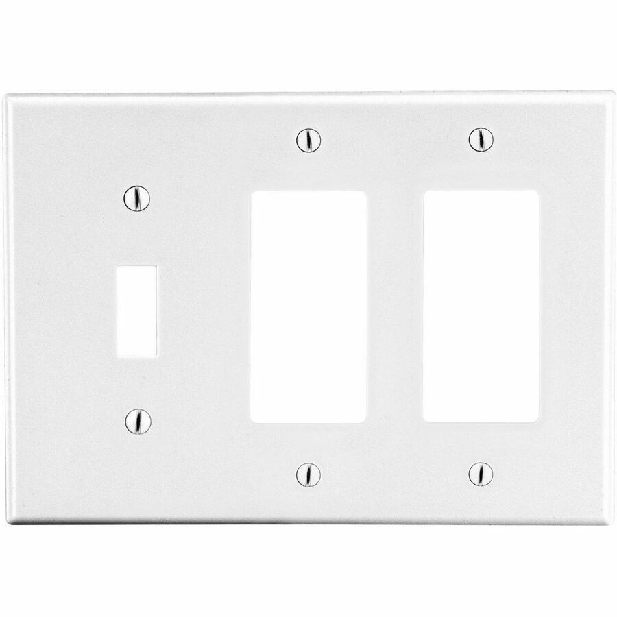 WALLPLATE, 3-G, 1) TOG 2) DECOR WH