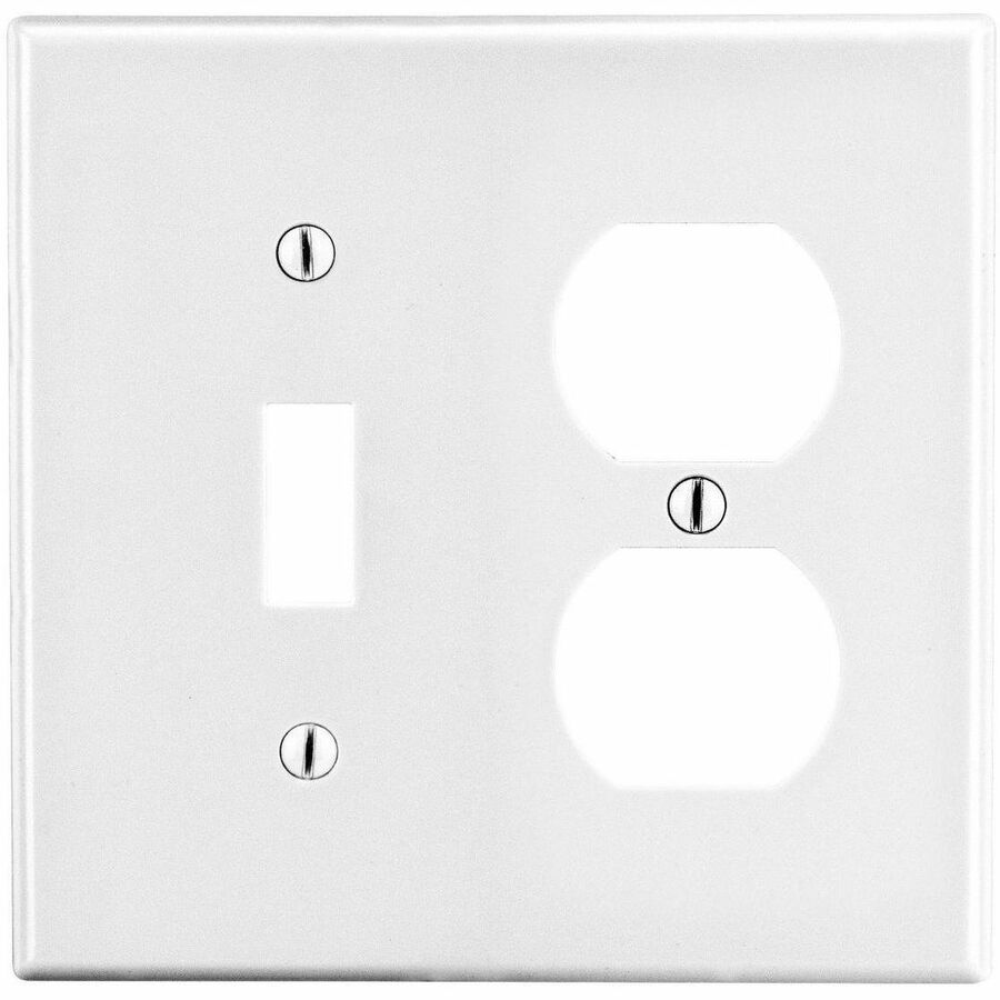 WALLPLATE, 2-G, 1) DUP 1) TOG, WH