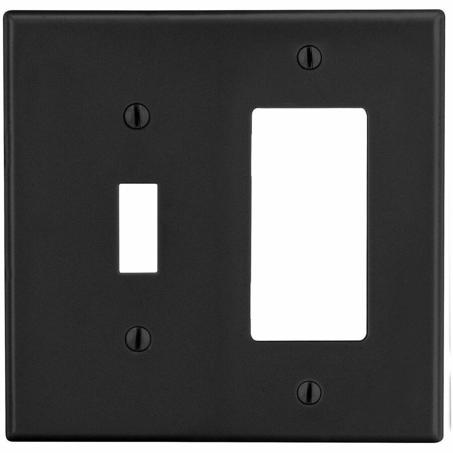 WALLPLATE, 2-G, 1) TOG 1) DECOR, BK