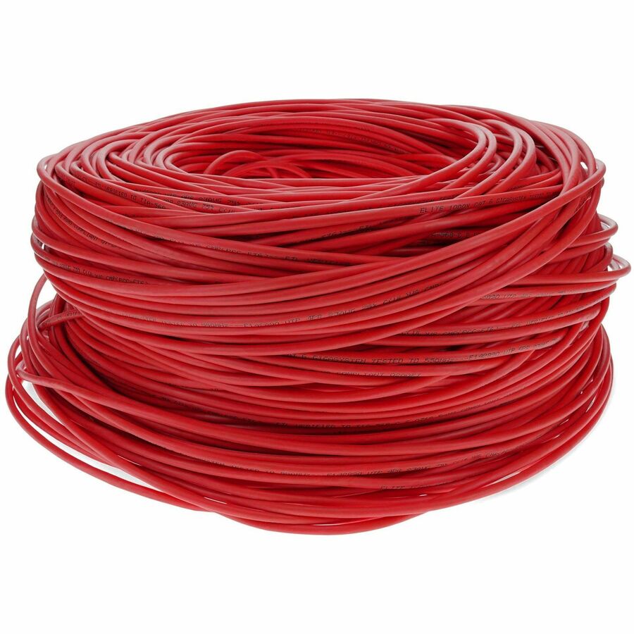ADDON 1000FT NON-TERMINATED RED CAT 6 SHIELDED PVC BULK CABLE