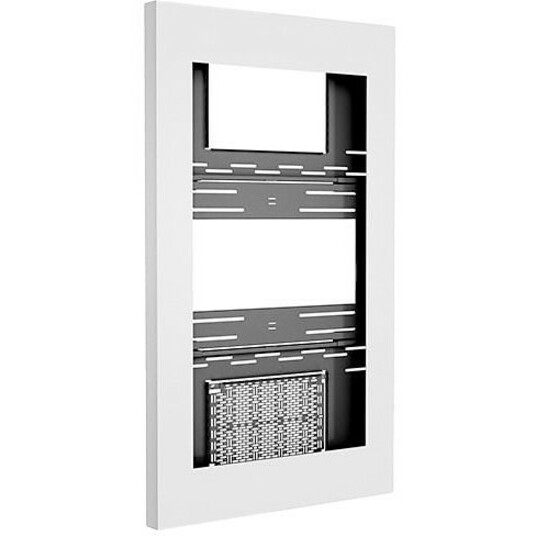 55IN PORTRAIT ON-WALL KIOSK W/GLASS, WHT