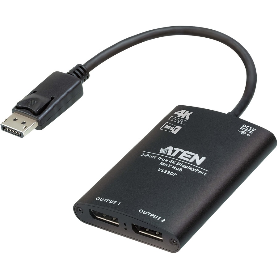 2-PORT TRUE 4K DISPLAYPORT MST HUB