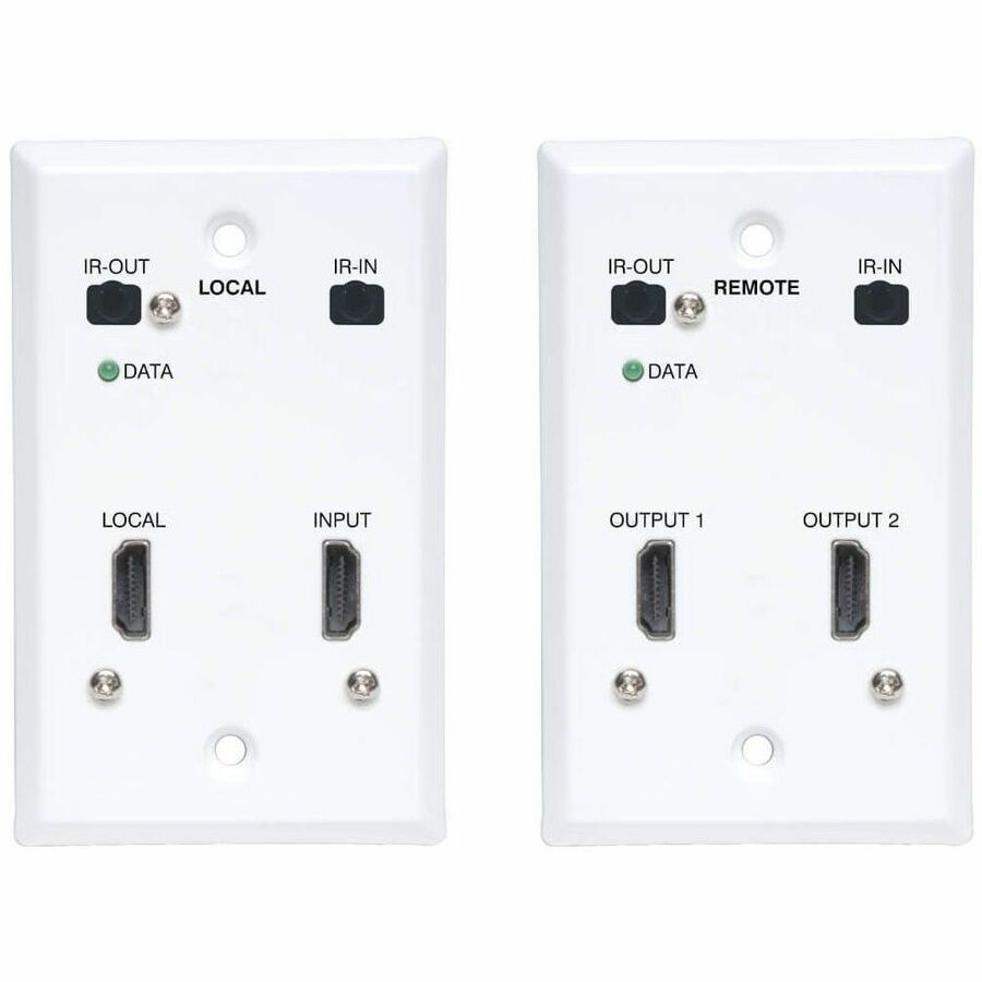 EATON TRIPP LITE SERIES HDMI OVER CAT6 EXTENDER KIT, WALLPLATE, 4K 60HZ, HDR, DU