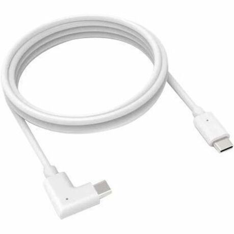 6ft Charge & Data USB-C to USB-C 90-Degree Cable Right Angle White