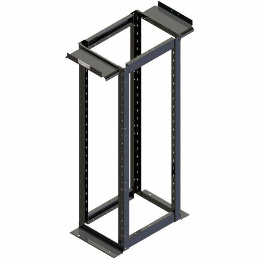 MM20,4POST 30 FIXED RACK 7FT,12-24,BK