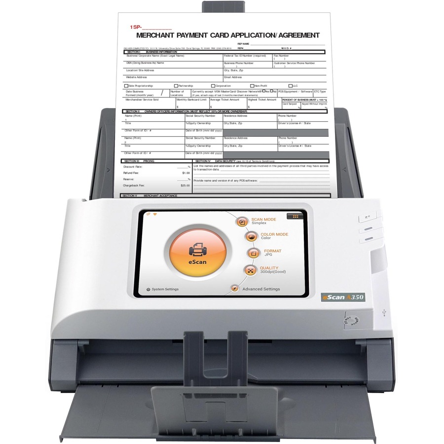 Plustek Technology Inc. Escan Sharepoint A350 Scanner 25 Ppm Wifi/Ethernet - No Pc Needed