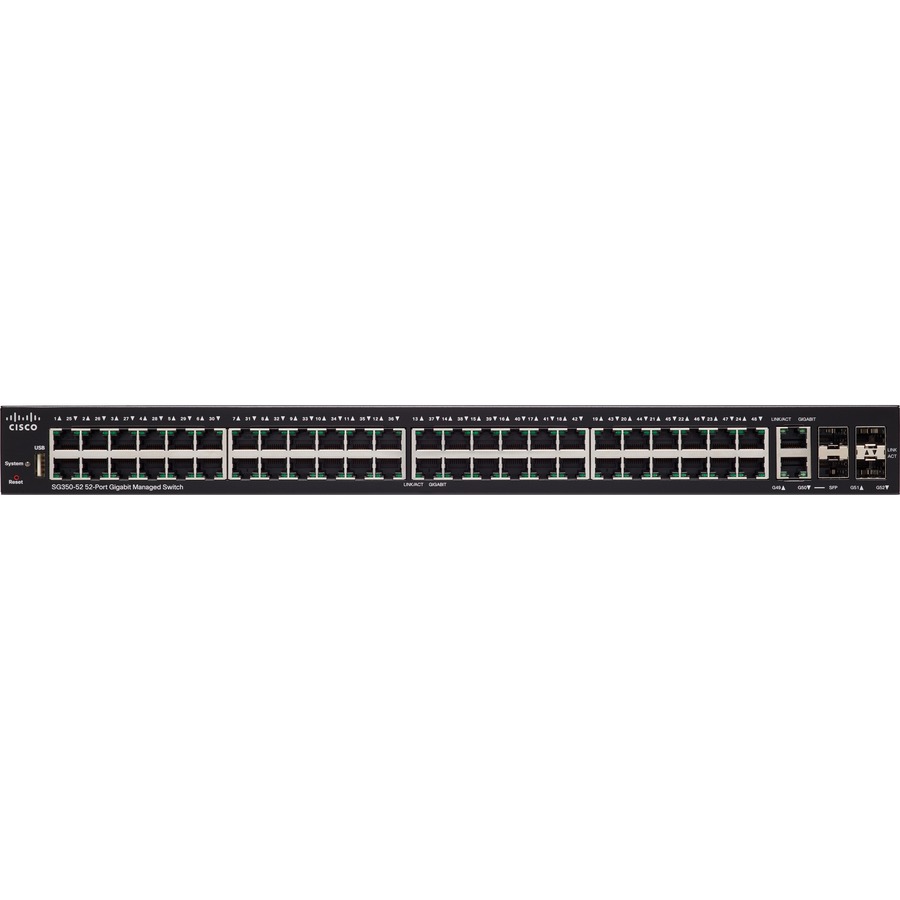 CISCO SG350-52 52-PORT GIGABIT MANAGED SWITCH REMANUFACTURED