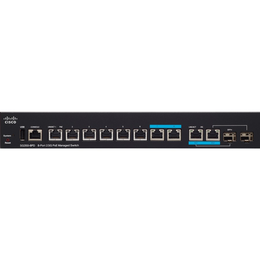 CISCO SG350-8PD 8-PORT 2.5G POE MANAGEDSWITCH REMANUFACTURED