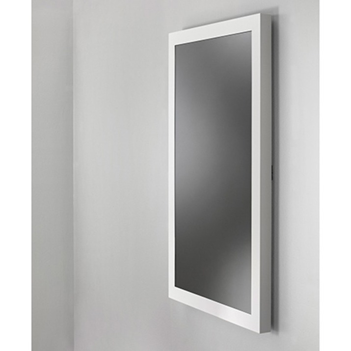 75 PORTRAIT ON-WALL KIOSK W/GLASS WHT