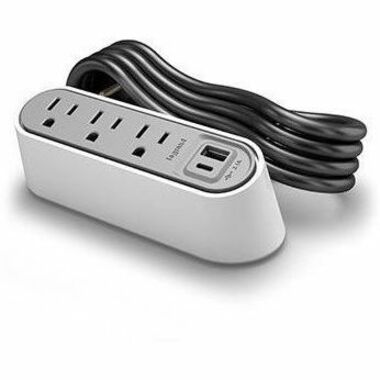 DESKTOP PWR CTR, 3 OL, USB A/C, WH