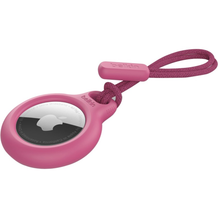 SECURE HOLDER WITH STRAP FOR AIRTAG - PINK