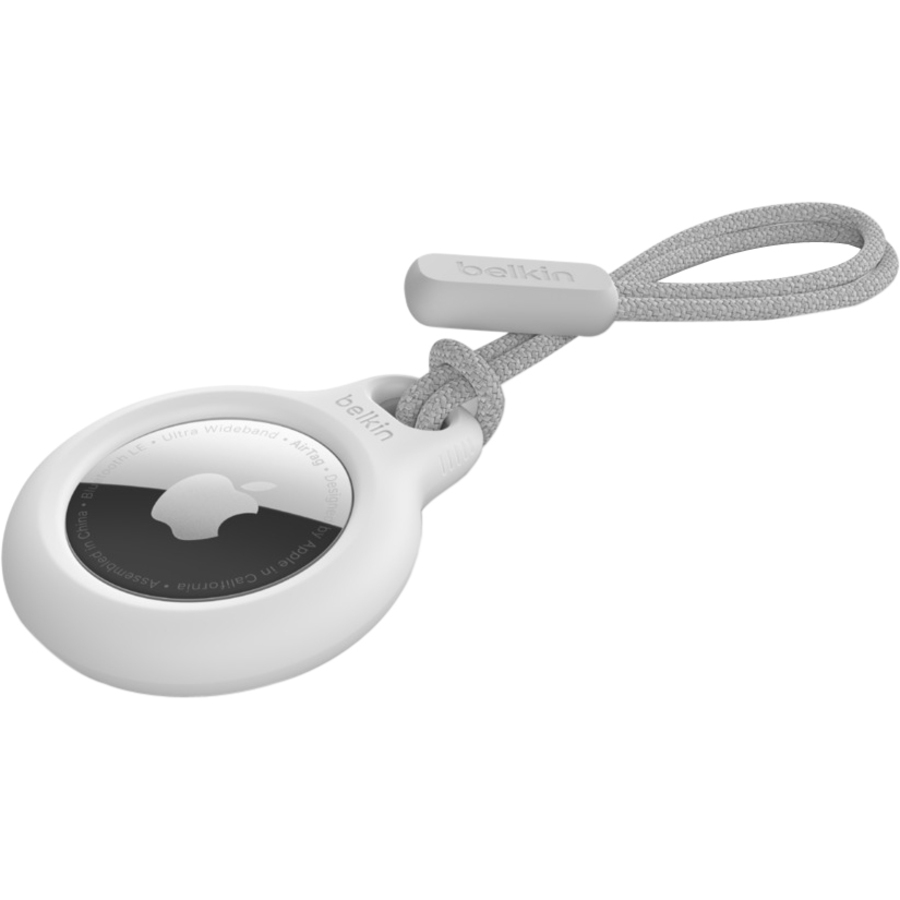 SECURE HOLDER WITH STRAP FOR AIRTAG - WHITE