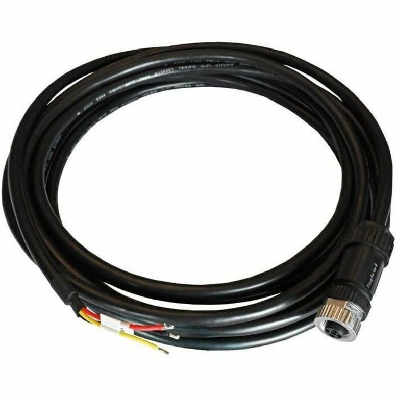 Digi 76002108 TX64 Rail Power Cable, M12 T-Code Female to Bare Wire, 5 m