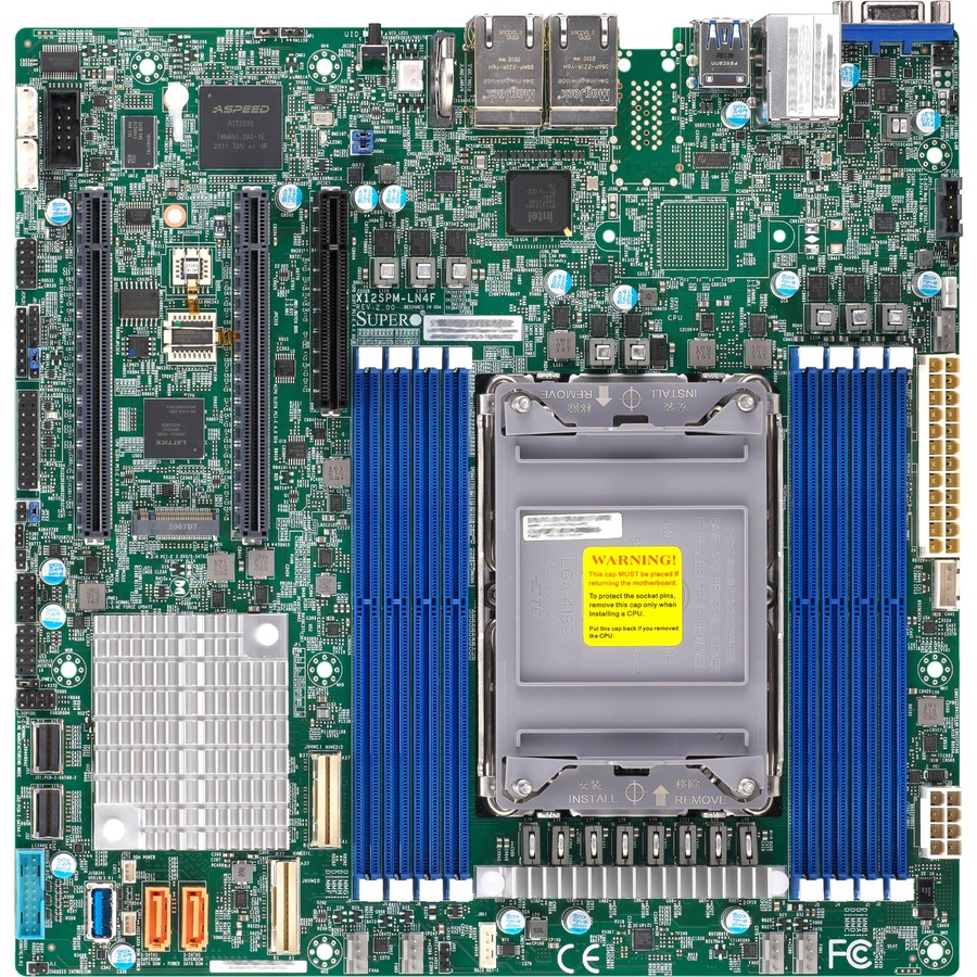 SUPERMICRO (X12SPM-LN4F) - Carte mère de serveur micro-ATX | LGA4189 | emballage en boîte