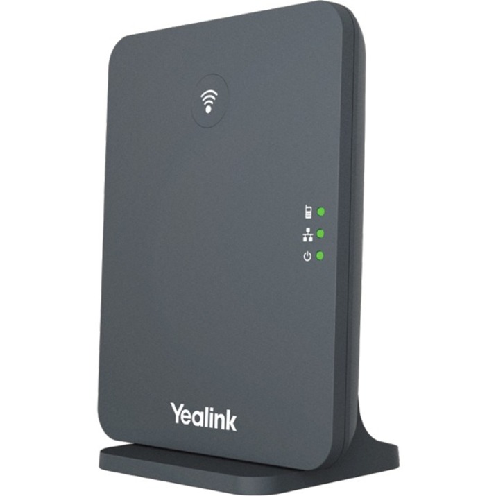 Yealink W70B Phone Base Station - IP DECT - 984.25 ft (300000 mm) Range - 10 x Handset Supported - 20 Simultaneous Calls - Classic Gray