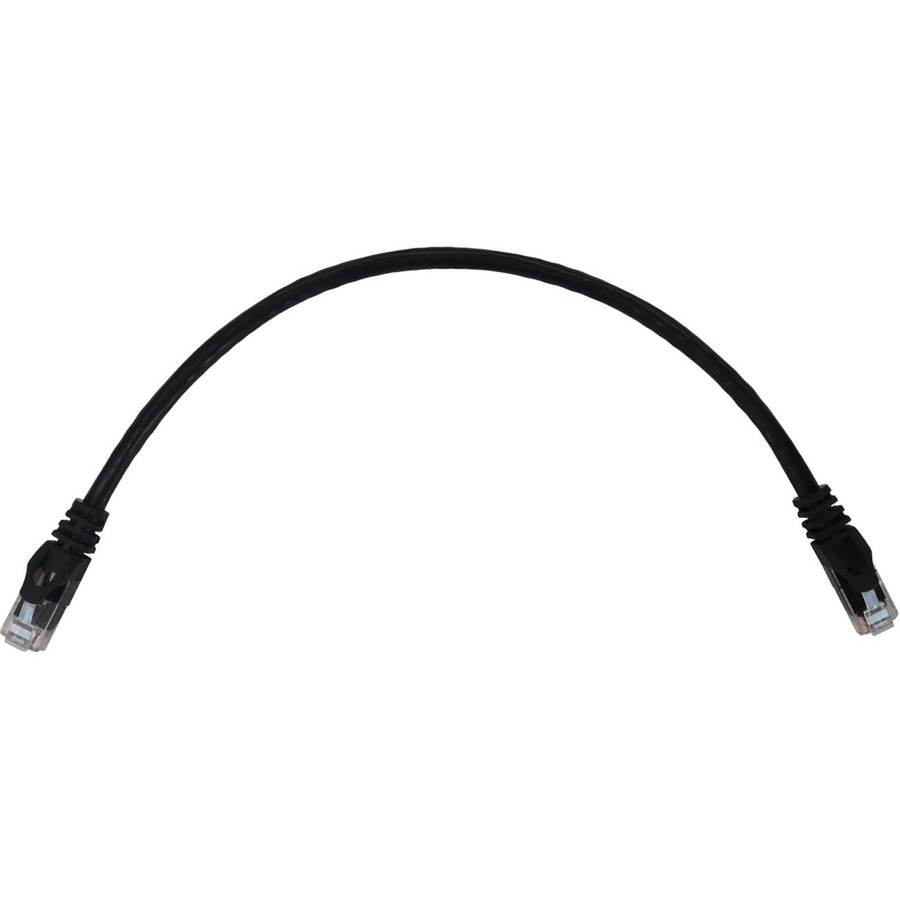 Eaton Tripp Lite Series Cat6a 10G Snagless Molded UTP Ethernet Cable (RJ45 M/M), PoE, Black, 1 ft. (0.3 m)