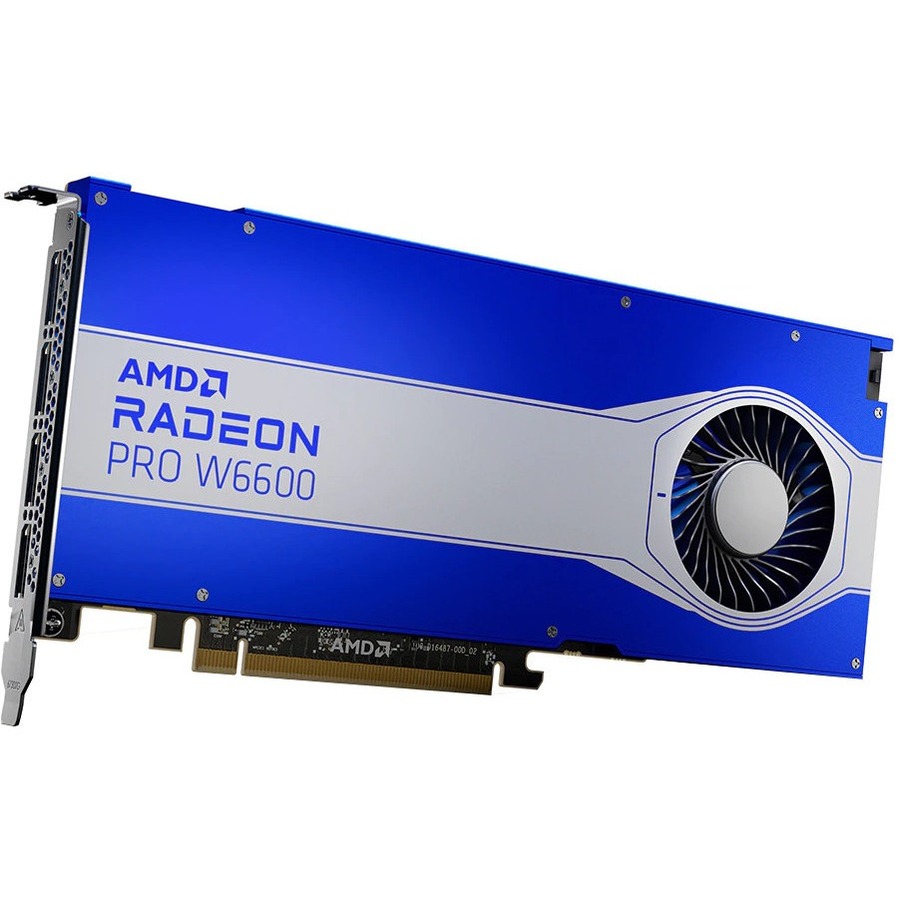 ontrôleur de GPU de station de travail AMD Radeon PRO W6600 8 Go - 4x DisplayPorts PCIe 4.0 x16 - Emballage en boîte (100-506159