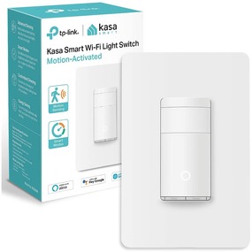 TP-Link (KS200M) Kasa Smart Wi-Fi Light Switch, Motion and Ambient Light Sensor, With Away Mode, Smart Scheduling, Single Pole, No Hub Required, Works with Alexa and Google Assistant, Samsung SmartThings