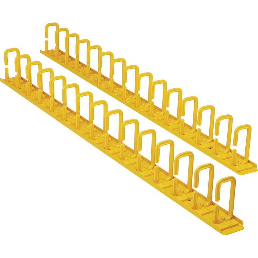 EATON TRIPP LITE SERIES VERTICAL CABLE MANAGER - FLEXIBLE RINGS, YELLOW, 6 FT. (