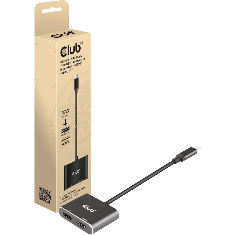 THE CSV-1552 IS A MST HUB USB3.2 GEN2 TYPE-C(DPTM1.4 ALT-MODE) TO DISPLAYPORT +