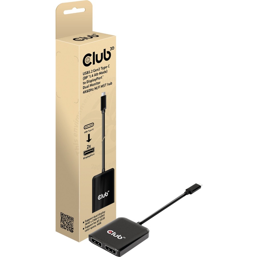 THE CSV-1555 IS A USB3.2 GEN2 TYPE-C (DP ALT-MODE) TO DISPLAYPORT DUAL MONITOR 4
