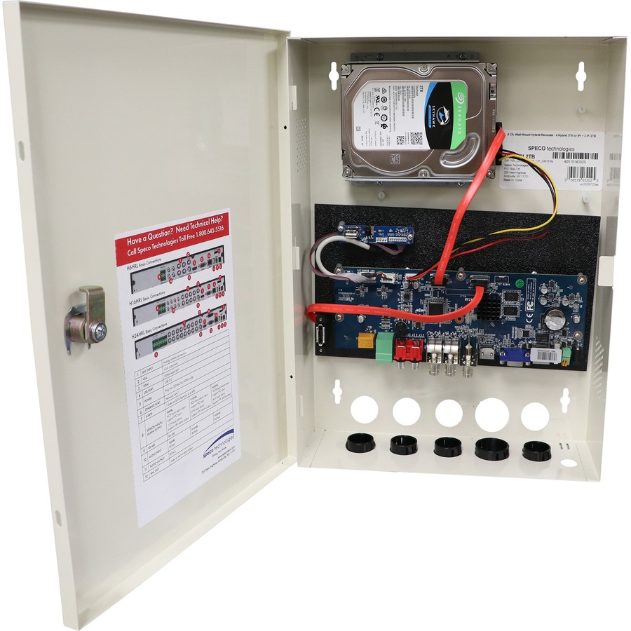 6 CHANNEL WALL MOUNT HYBRID RECORDER, 12TB
