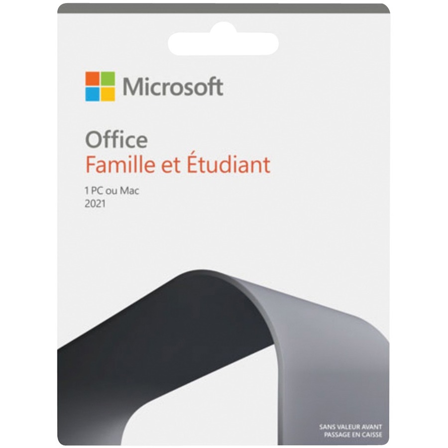 MICROSOFT Office Home & Student 2021 - One Time Purchase - No subscription required - 1 User - French - no Disc - Box Pack (79G-05404)