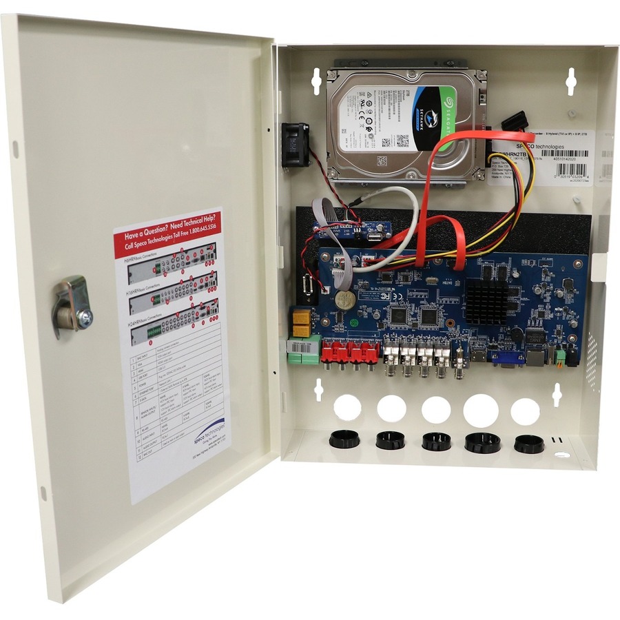 24 CH. WALL-MOUNT HYBRID RECORDER, 6TB, NDAA