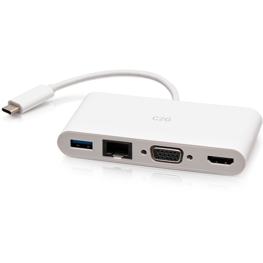 USB-C TO HDMI VGA RJ45 ADAPTER WHITE