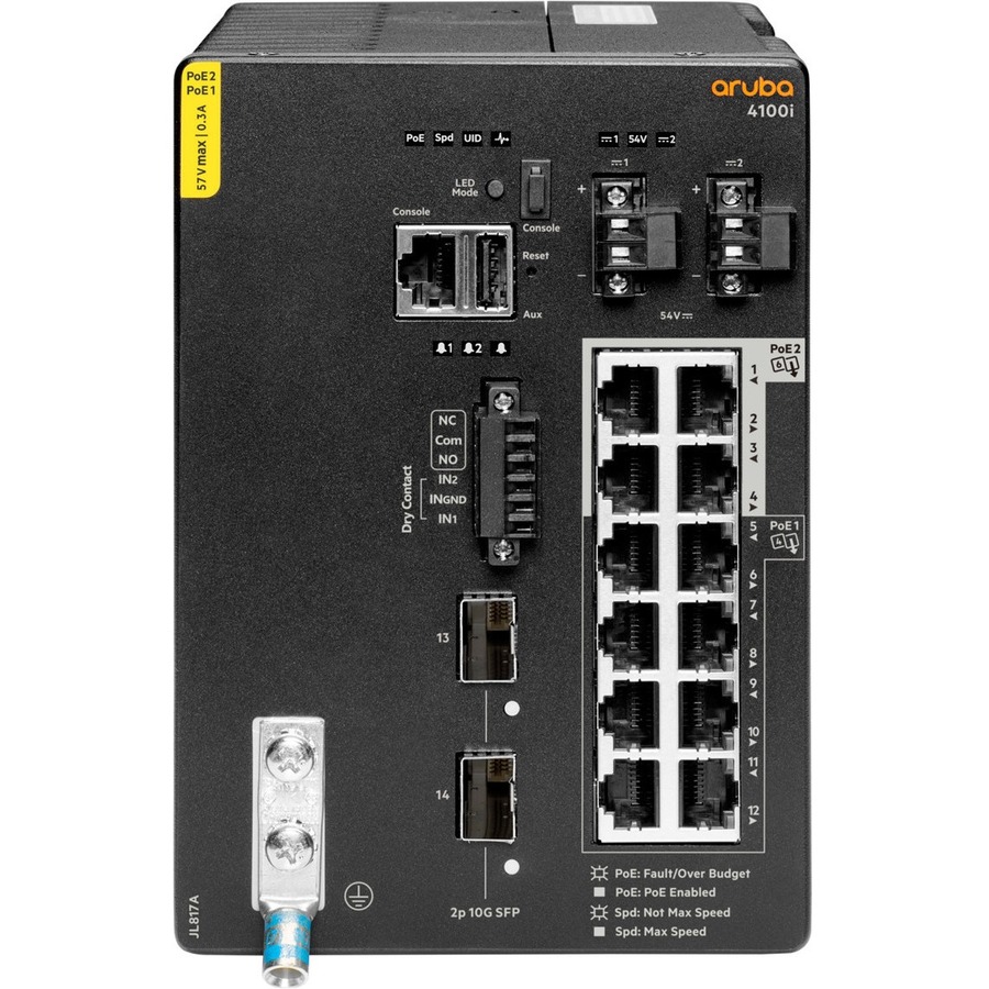 ARUBA 4100I 12G CL4/6 POE 2SFP+ DIN SW