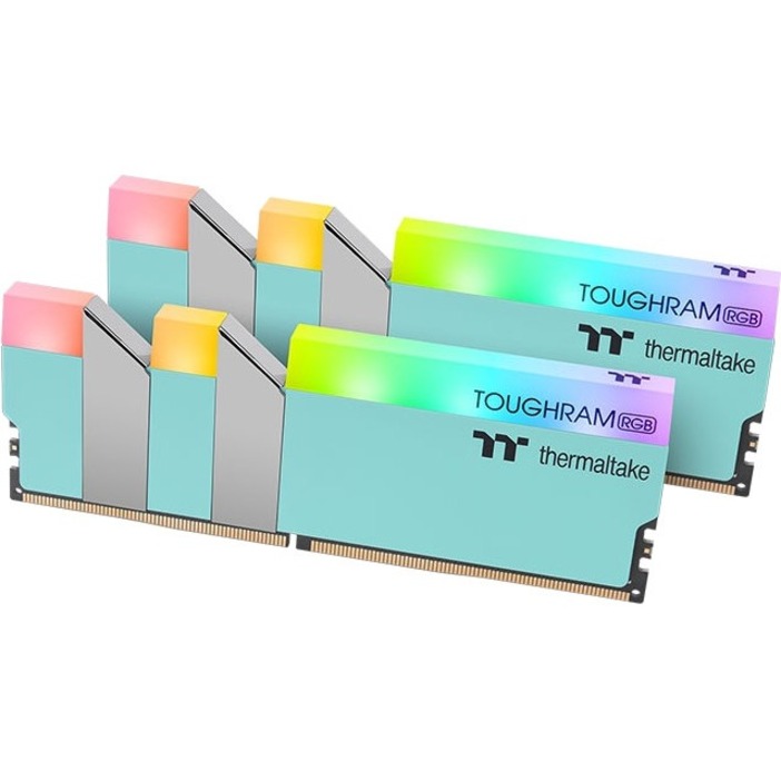 TOUGHRAM RGB TURQUOISE, AVAILABLE IN 3600MHZ, IS WRAPPED IN A HIGH-QUALITY BRUSH