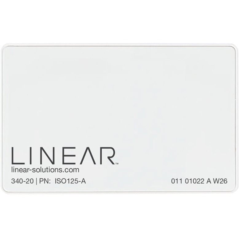 CREDENTIAL, ISO CARD, 13.56 MHZ, LINEAR COMPATIBLE, 25 PK
