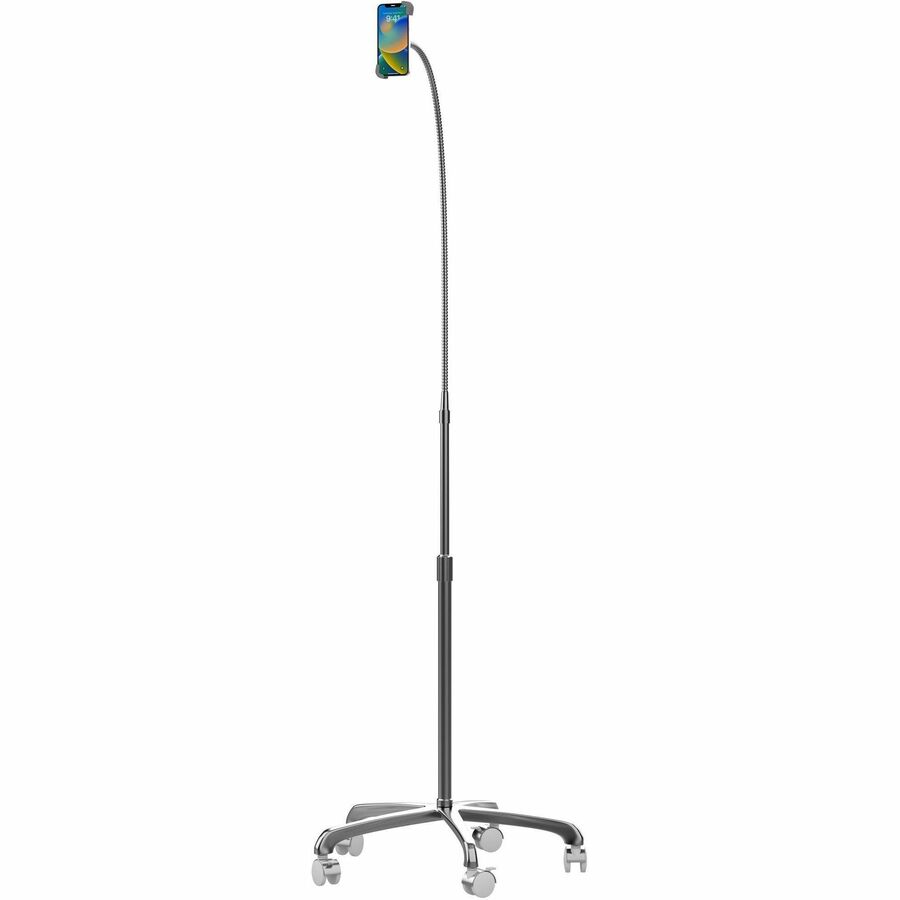 CTA DIGITAL HEAVY-DUTY ROLLING FLOOR STAND W/ GOOSENECK AND PHONE HOLDER
