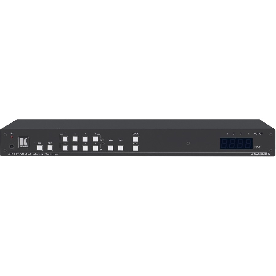 VS-44H2A IS A HIGH-PERFORMANCE 4X4 MATRIX SWITCHER FOR 18G 4K@60HZ (4:4:4) HDR H