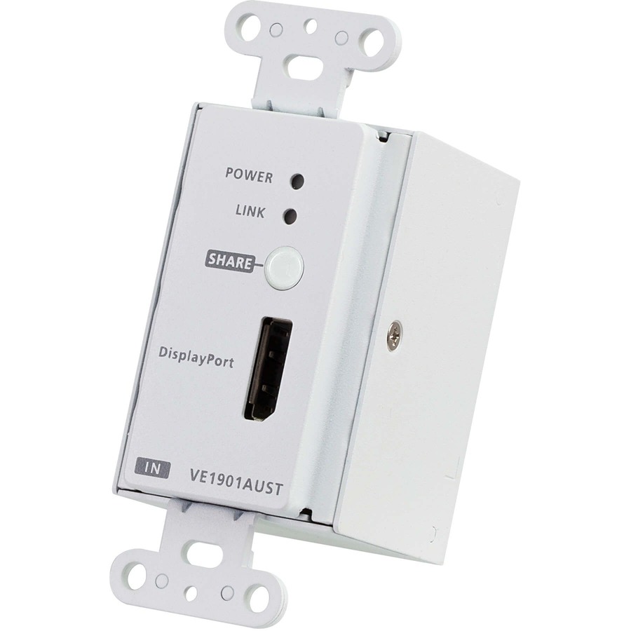 DISPLAYPORT HDBASET LITE TRANSMITTER WITH POE AND US WALL PLATE