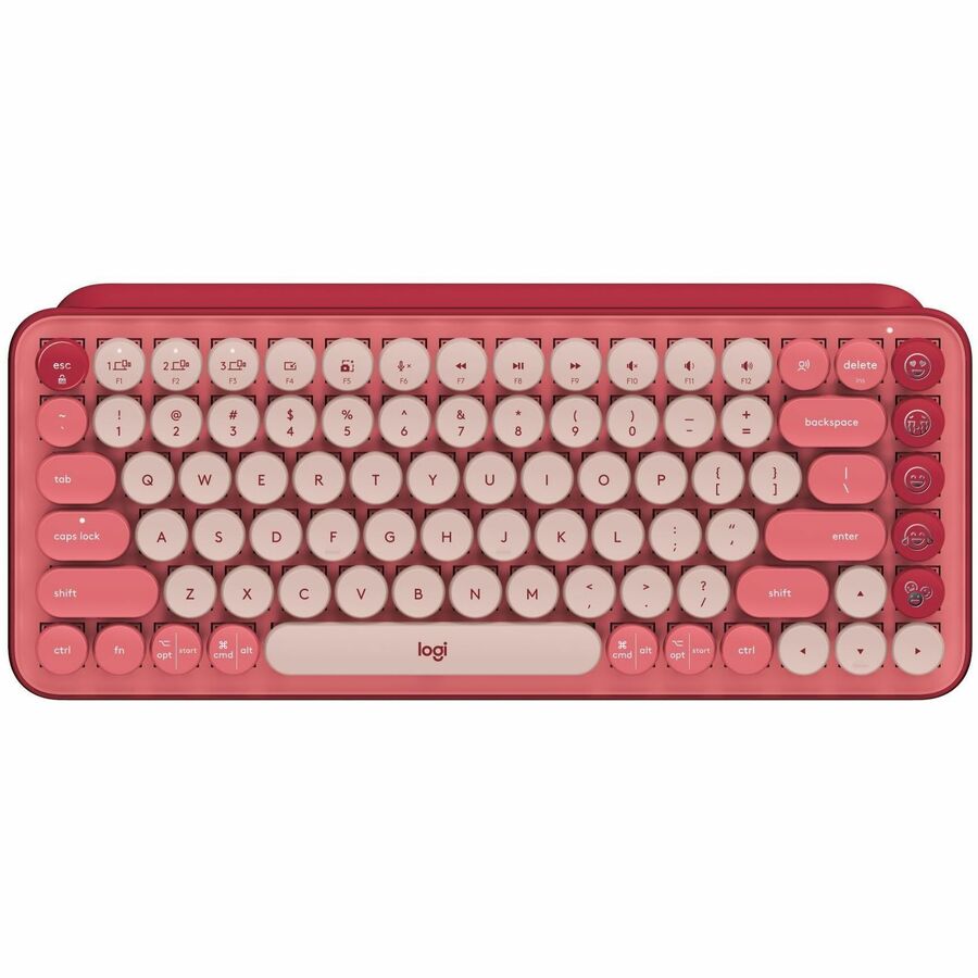 POP KEYS WIRELESS MECHANICAL KEYBOARD WITH EMOJI KEYS - HEARTBREAKER_ROSE - BOLT
