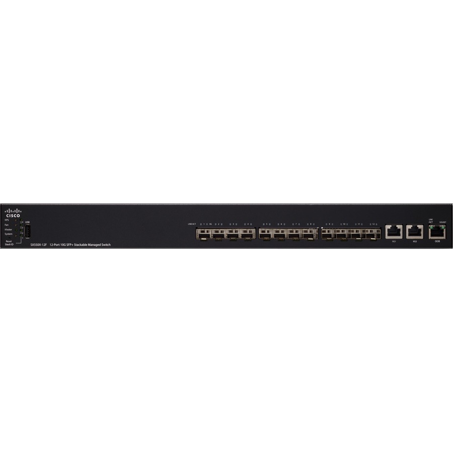 CISCOSX550X-12F12-PRT10GSFP+STCKBLMNGDSWITCH REMANUFACTURED