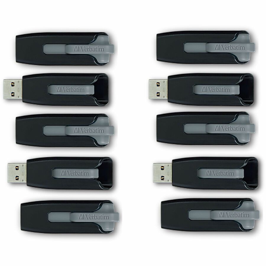 32GB Store 'n' Go&reg; V3 USB 3.2 Gen 1 Flash Drive - 10pk Business Bulk - Gray