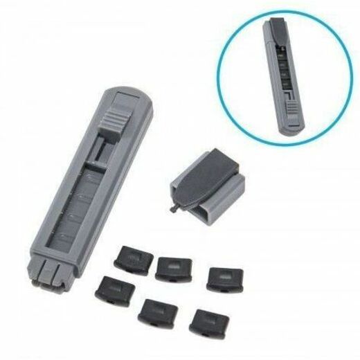 6 PIECE USB-C TYPE-C PORT BLOCKER WITH REMOVAL TOOL