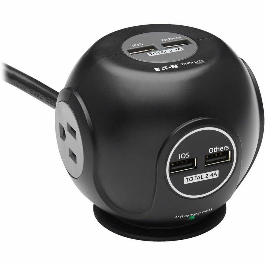 EATON TRIPP LITE SERIES SAFE-IT 3-OUTLET SPHERICAL SURGE PROTECTOR, 5-15R OUTLET