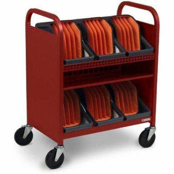 CUBE TRANSPORT 30X W/ CADDIES, 90DEG,RED