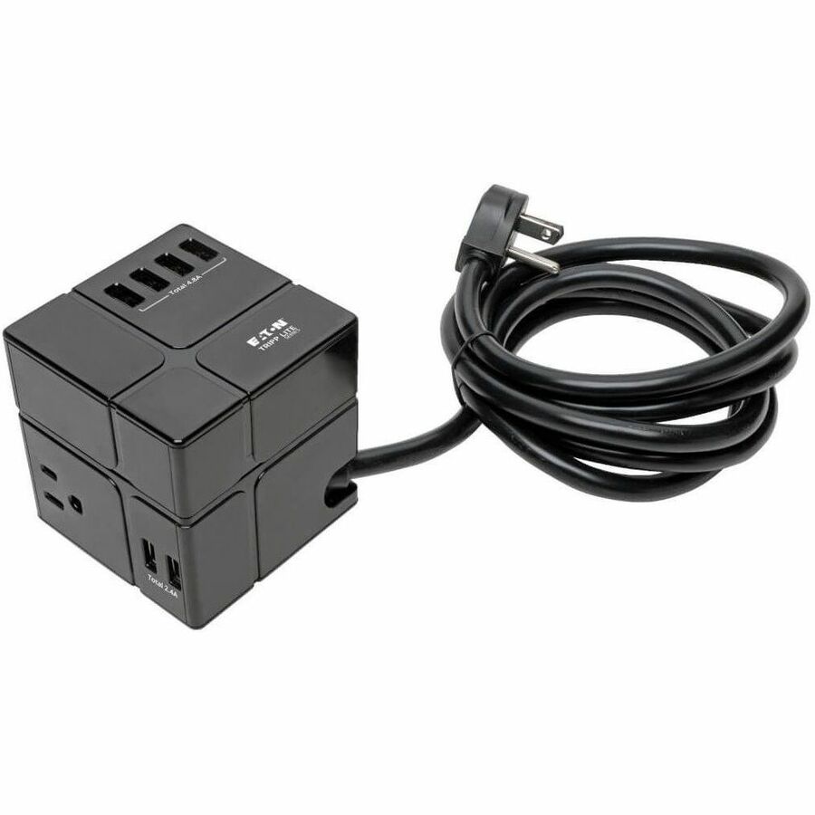 EATON TRIPP LITE SERIES SAFE-IT 3-OUTLET CUBE SURGE PROTECTOR, 5-15R OUTLETS, 6