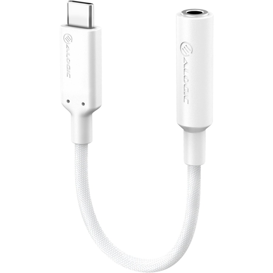 ALOGIC ELEMENTS PRO 10CM USB-C TO 3.5MM AUDIO ADAPTER - WHITE