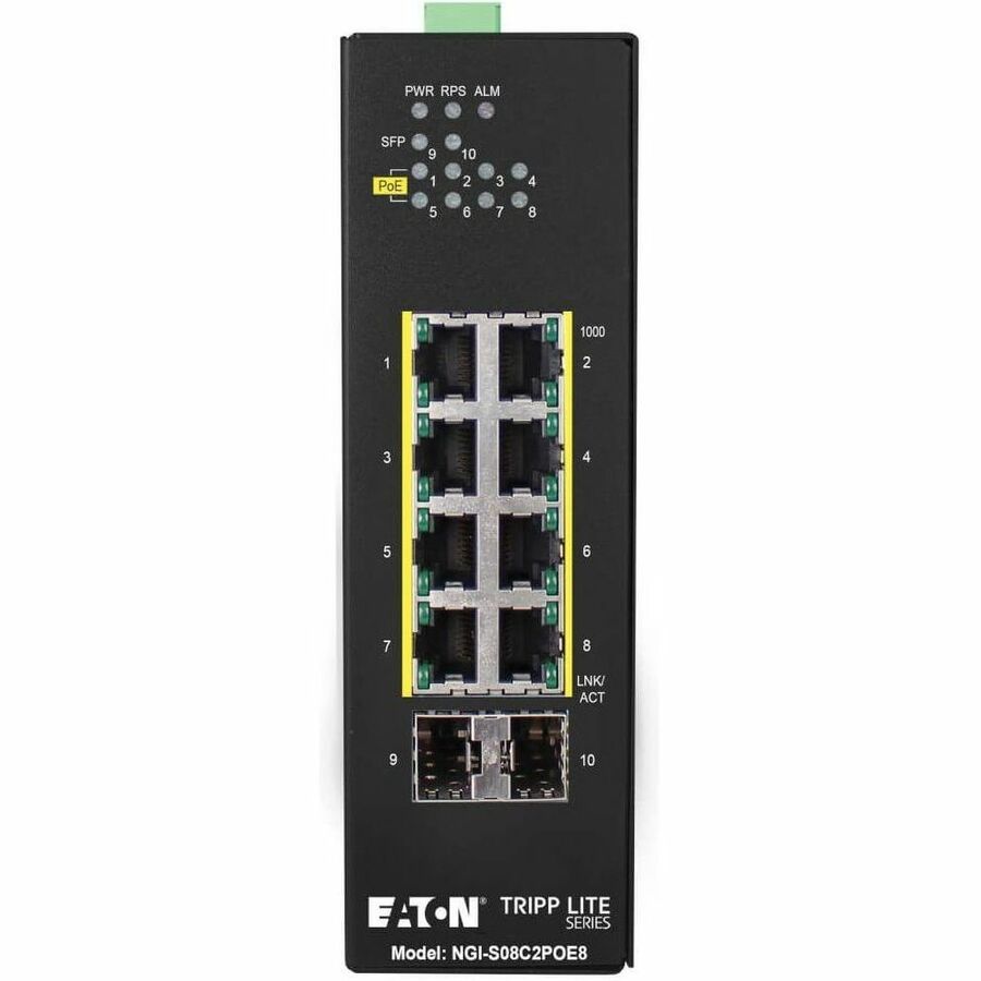 Eaton NGI-S08C2POE8 8-Port Managed Industrial Switch | 2 SFP, Gigabit