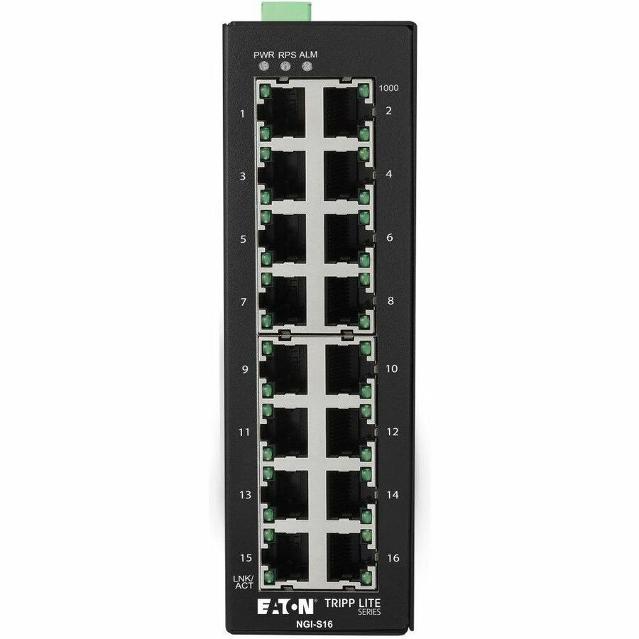 Tripp Lite by Eaton 16-Port Lite Managed Industrial Gigabit Ethernet Switch - 10/100/1000 Mbps, -10�&deg; to 60�&deg;C, DIN Mount