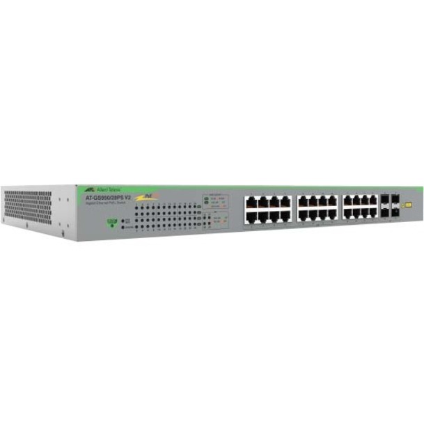 24-PORT 10/100/1000T WEBSMART SWITCH WITH 4 SFP COMBO PORTS AND POE+