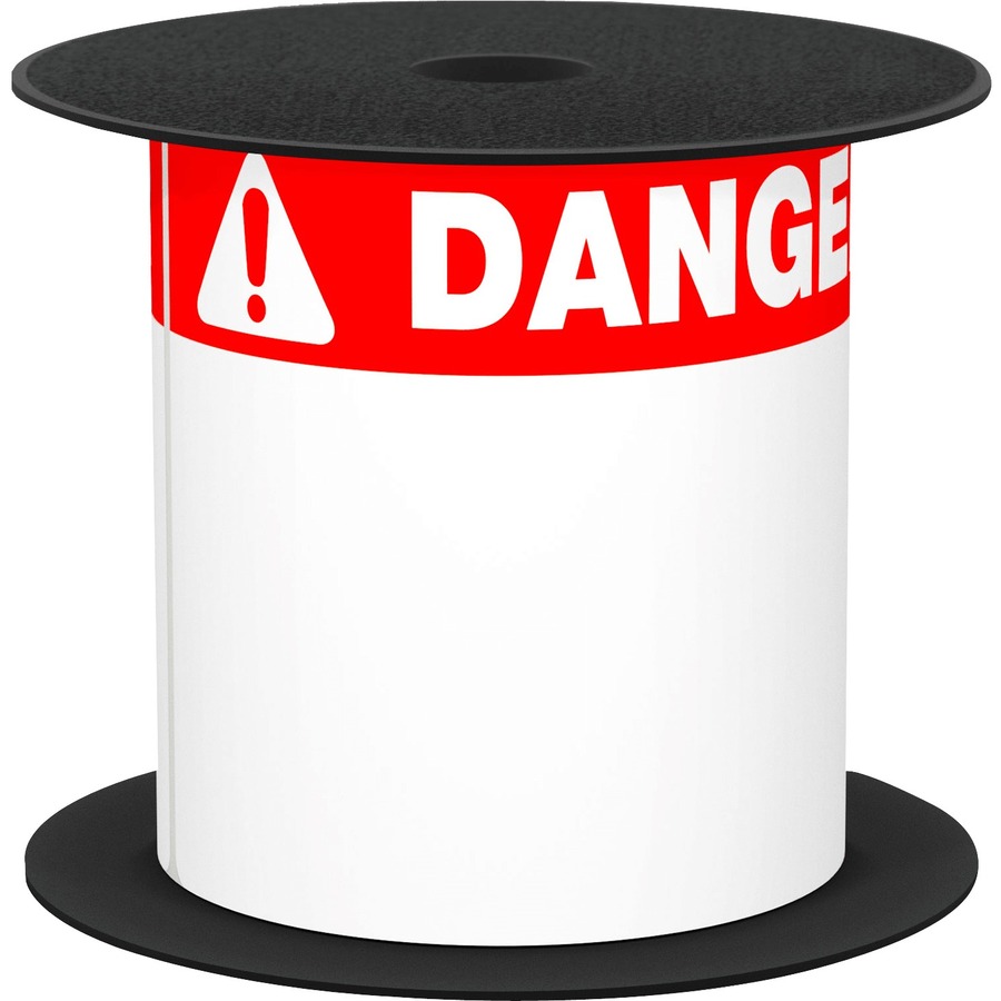 3INX5IN TT ANSI/OSHA DANGER 3/4IN RED HEADER WHITE VINYL LABEL (USE BMSLPR03XX R