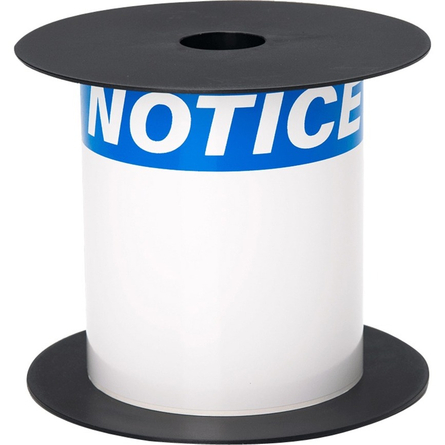 3INX5IN TT ANSI/OSHA NOTICE 3/4IN BLUE HEADER WHITE VINYL LABEL (USE BMSLPR03XX