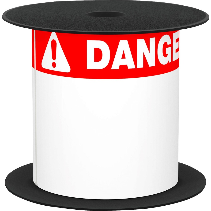 4INX6IN TT ANSI/OSHA DANGER 1-1/8IN RED HEADER WHITE VINYL LABEL (USE BMSLPR03XX